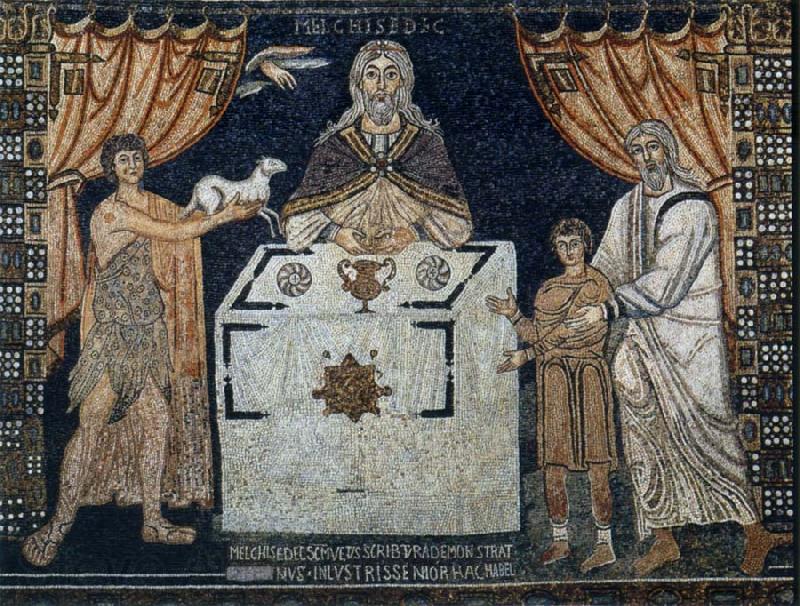 unknow artist Melchisedek as a Christ-similar priest king Spain oil painting art